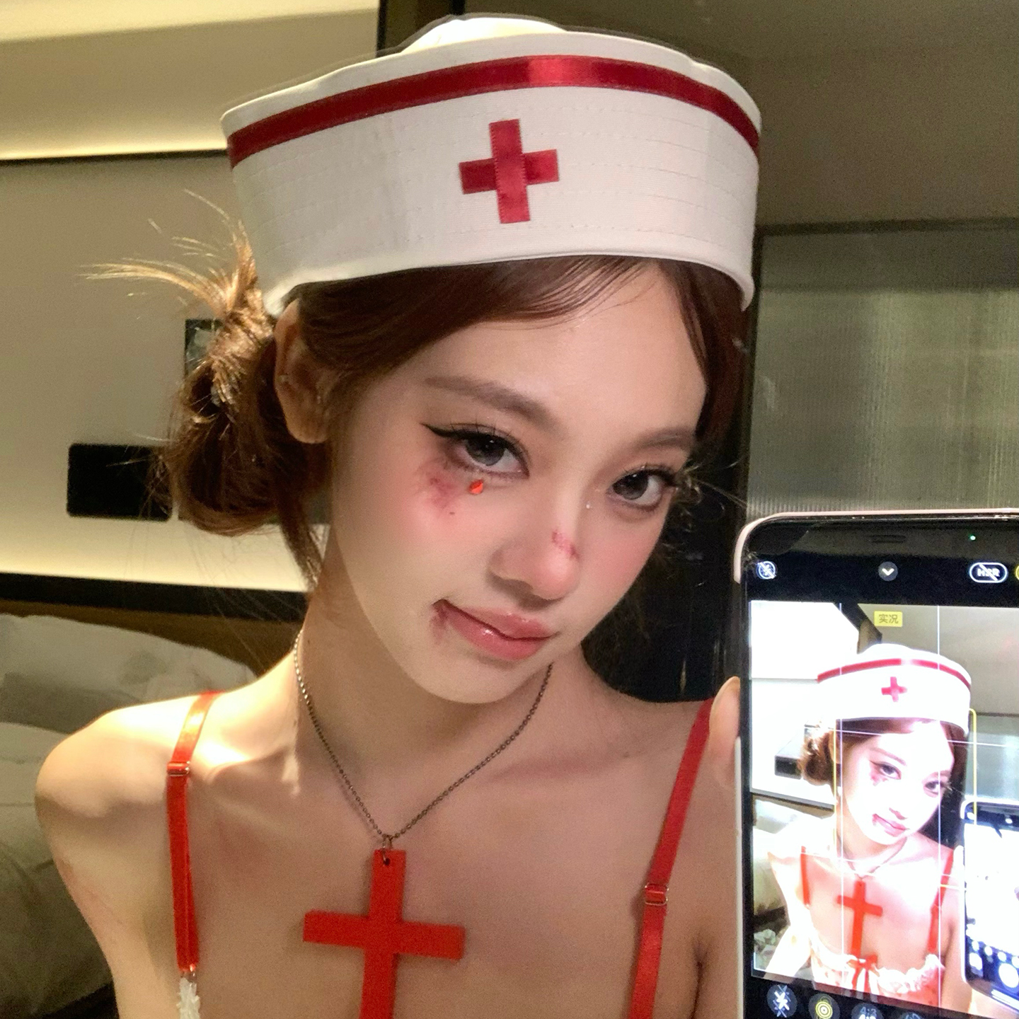 消毒水的甜香cos护士帽