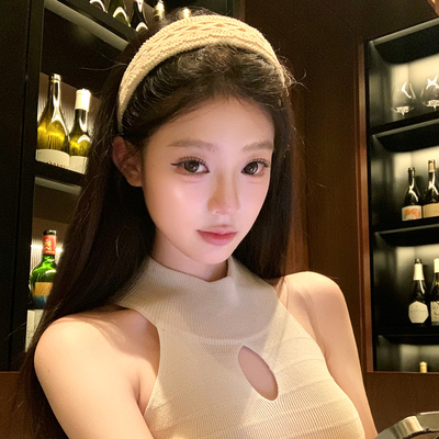 安妮日记~温柔米编织宽边发箍
