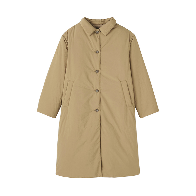 日系MUJl同款蓬松棉服女大衣风衣