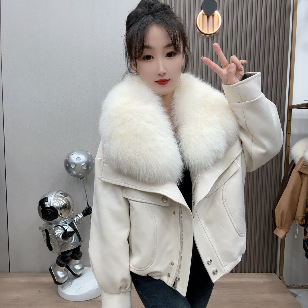 2024新款狐狸毛皮草外套女短皮草