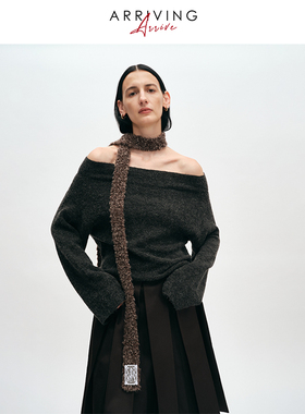 ArrivingArrive秋冬氛围感女款围脖圈圈毛亲肤保暖百搭细长款围巾