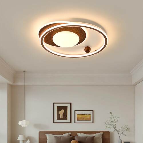 创意个性胡桃木纹北欧侘寂风灯