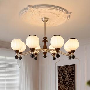 轻奢餐厅灯具 复古魔豆吊灯2024新款 法式 中古风客厅卧室主灯美式