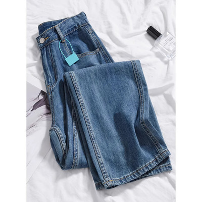 美式复古高腰显瘦直筒牛仔裤女2026新款夏季薄款莱赛尔天丝阔腿裤