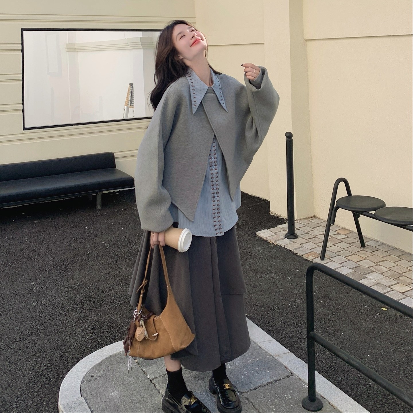 【春款现货】数据好学院风衬衣卫衣裙三件套293-2712-P195控288，女装套装/套裙，浙宝293