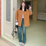 【新款】美拉德工装短风衣外套293-1101-P155控218，女装短外套，浙宝293