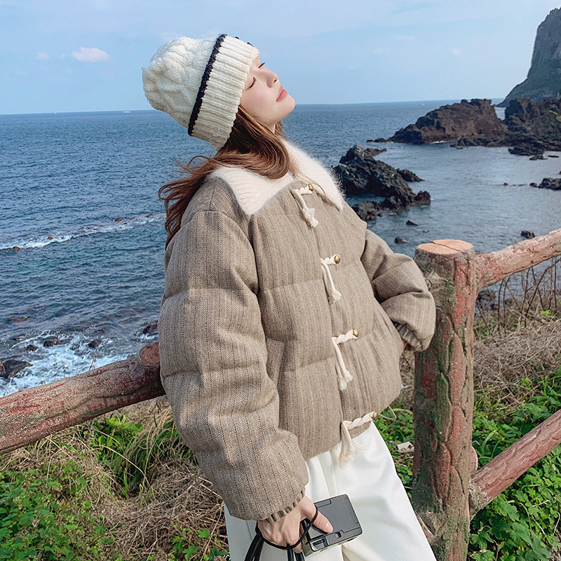 【档口现货】数据好针织披肩小香风羽绒服293-232Y-P275控398,女装羽绒服,浙宝293