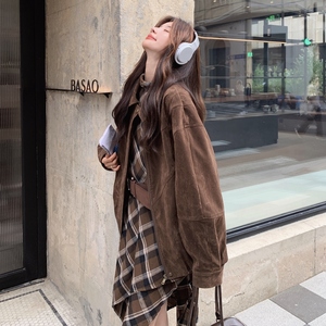 【春款现货】数据好 不规则连衣裙+麂皮外套293-2692-P195-控278，女装套装/套裙，浙宝293