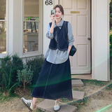 【春款现货】数据好设计感衬衣马甲裙三件套293-2536-P175空258，女装套装/套裙，浙宝293