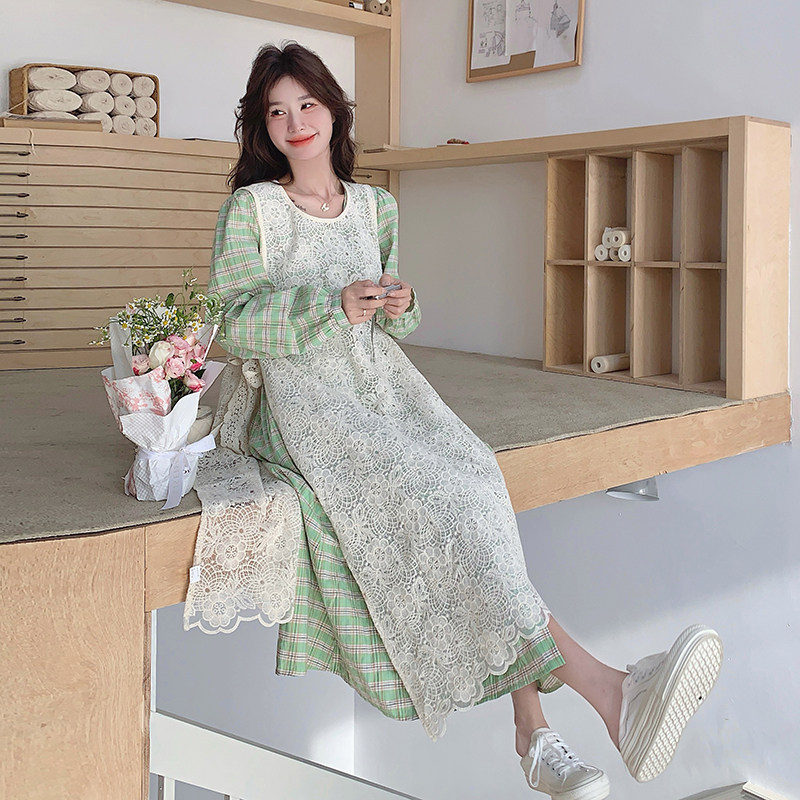 【春款现货】数据好蕾丝叠穿连衣裙两件套293-2519-P165控228，女装连衣裙，浙宝293