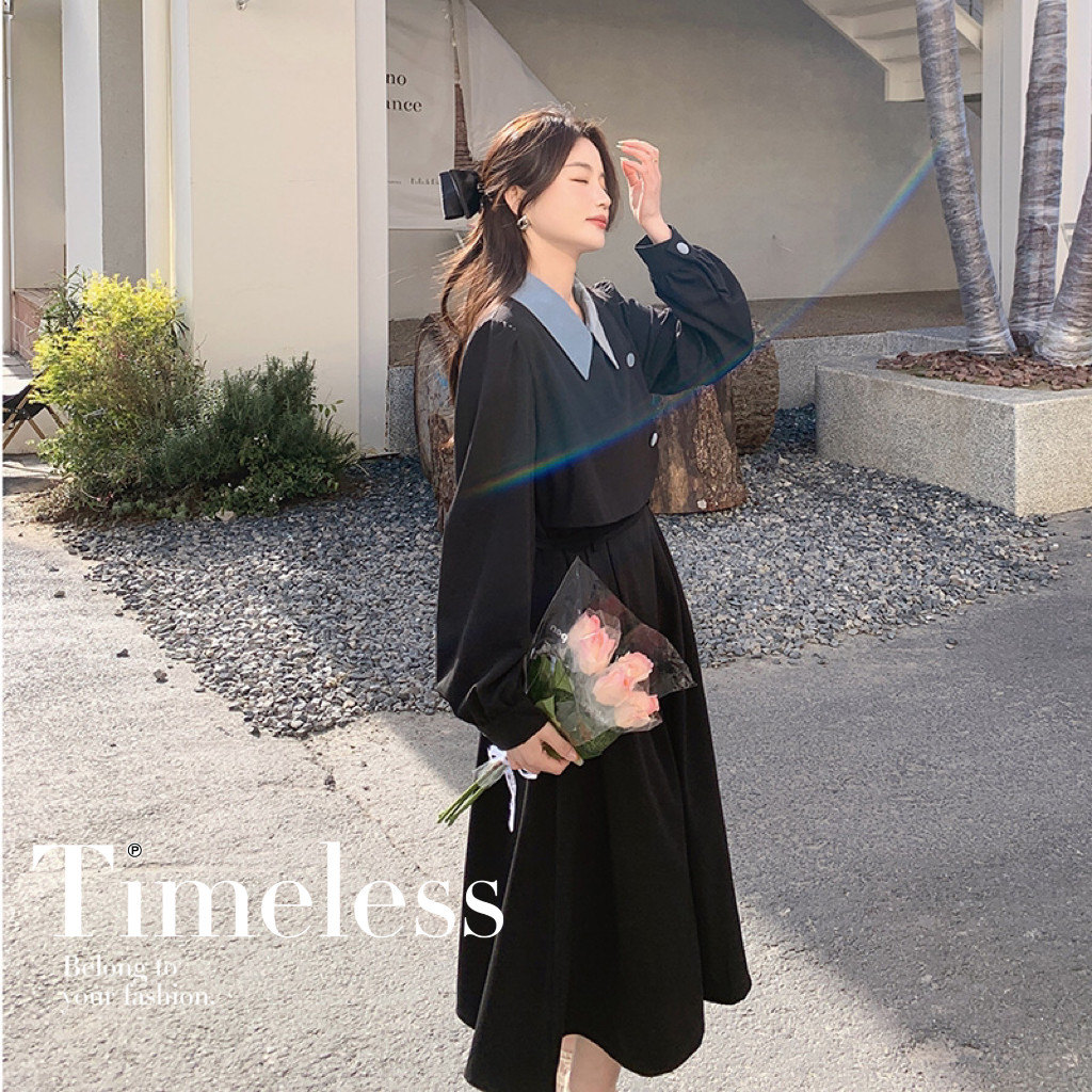 【春装新款】面料已下！法式黑色连衣裙205A-2311-P125控178，女装连衣裙，浙宝293