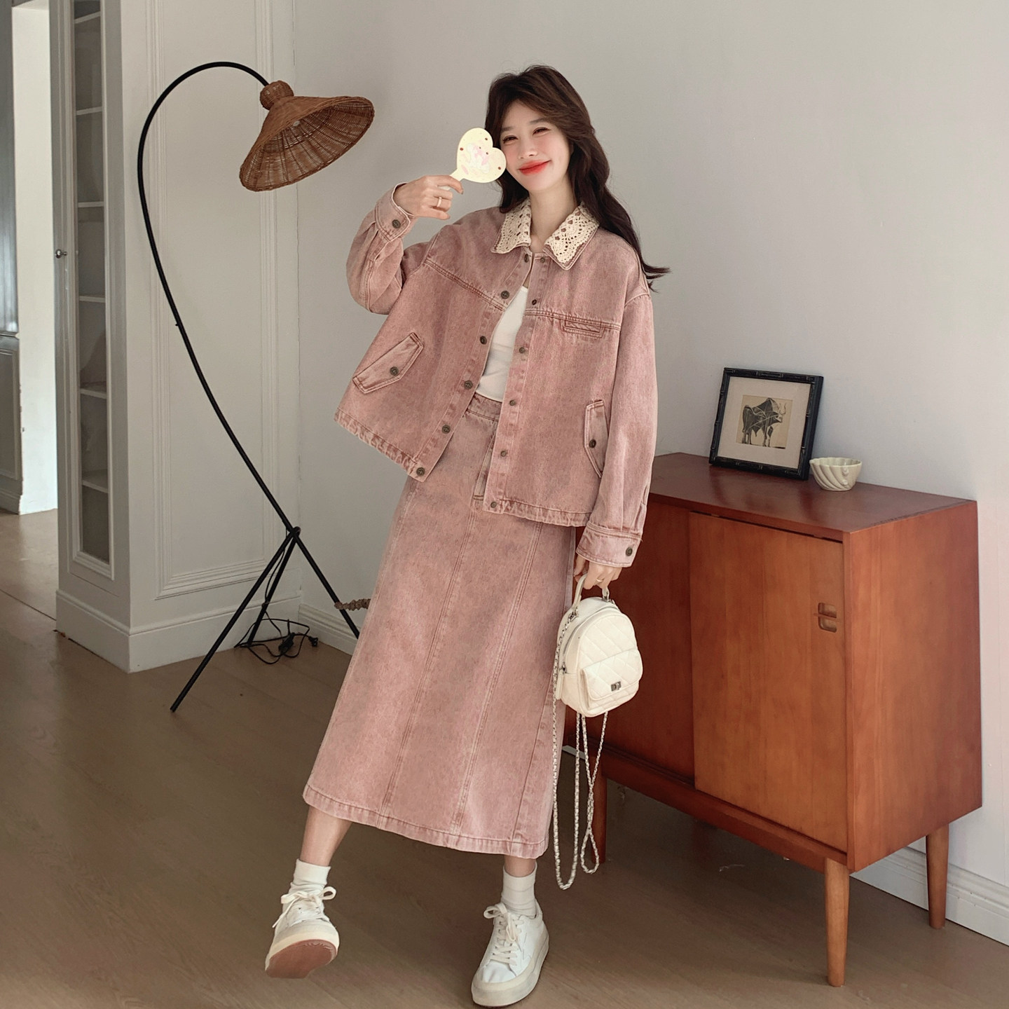 【新款现货】数据好牛仔钩花外套+半身裙套装293-265-P195控318,商品下架区,浙宝293