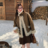 【新款】现货美拉德皮毛一体羊羔毛外套293-227-P185控278，女装皮草，浙宝293