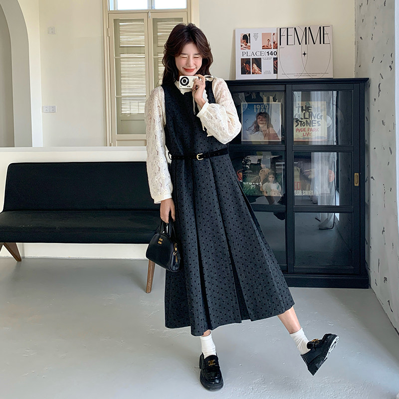 【春款现货】数据好！波点+蕾丝上衣套装裙293-2528-P165控238,商品下架区,浙宝293