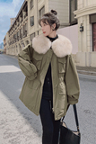 【现货】数据好大毛领兔毛内胆派克服205A-K631-P195控278，女装短外套，浙宝293