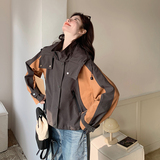 【春款现货】数据好！撞色工装拼接夹克外套293-2521-P160控228，女装短外套，浙宝293