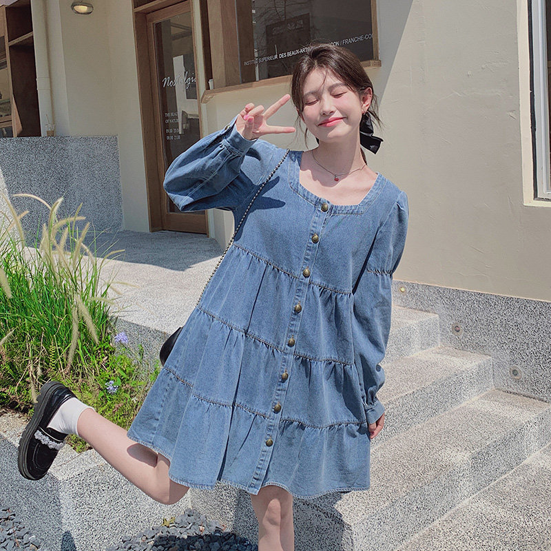 【新款】主推秋款！减龄牛仔娃娃裙205A-8815-P125控178,女装连衣裙,浙宝293
