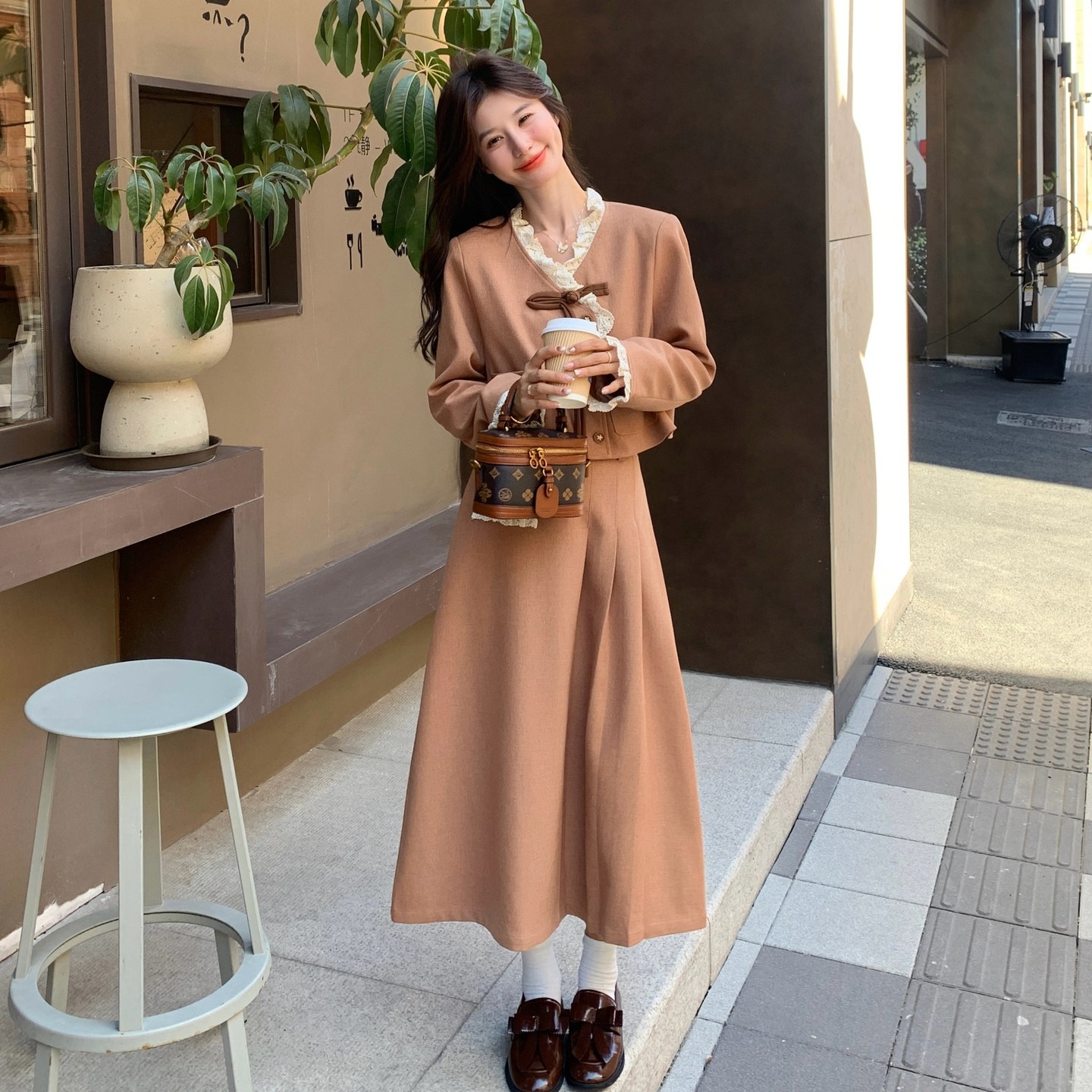 【春款现货】数据好蕾丝拼接半身裙套装293-2688-P175控248，女装套装/套裙，浙宝293