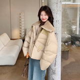 【新款】现货羊羔毛翻领短款羽绒服（90）293-2832-P330控498，女装羽绒服，浙宝293