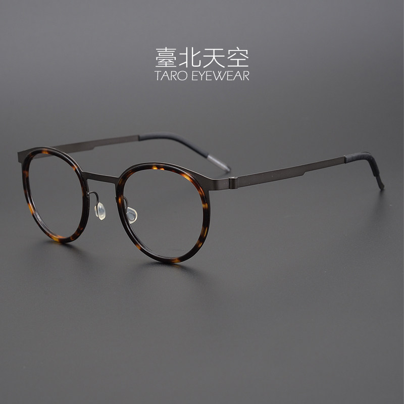 姜文同款！8.8克日本纯钛超轻女复古近视男潮大脸防雾圆眼镜框架