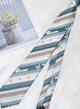 绿色领带学院风 jk/dk懒人免打小物日系衬衫装饰手打男女休闲甜酷