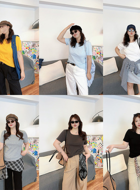 【2/24 0点 新品】定制基础款纯色圆领正肩短袖T恤