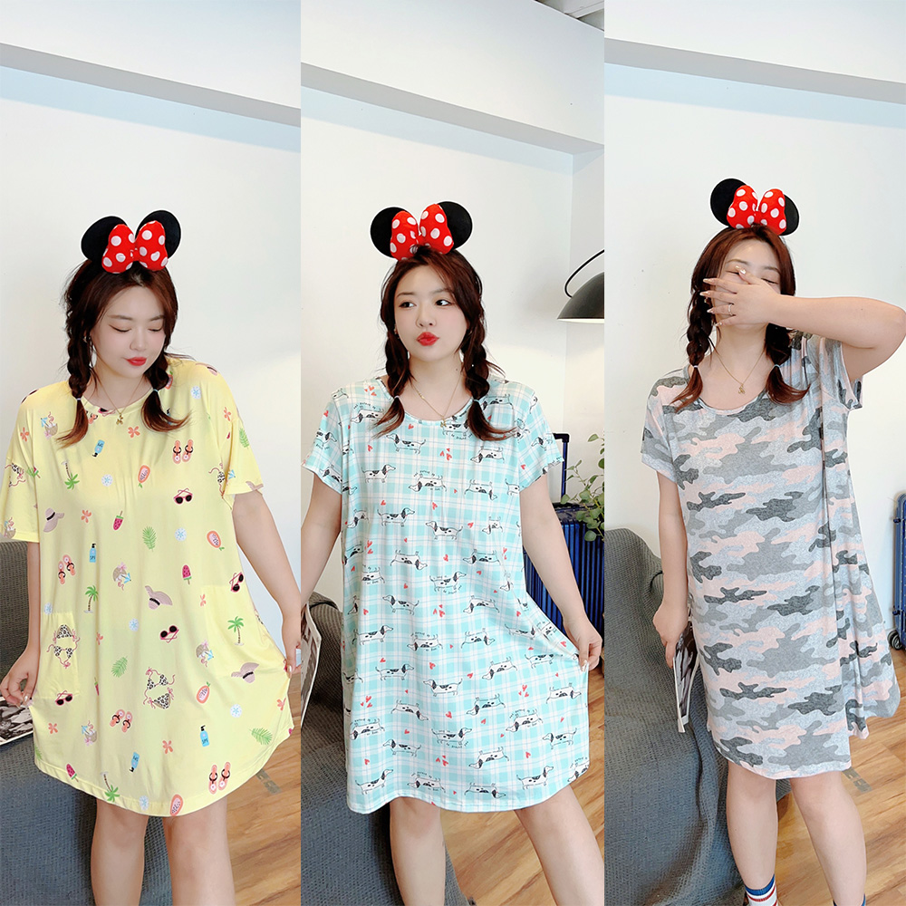 大码夏季睡裙家居服女