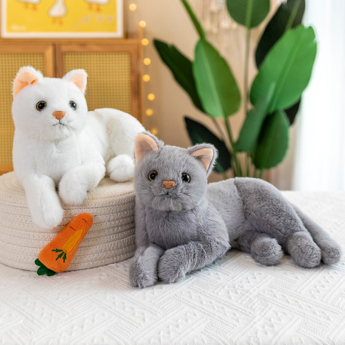 正版猫咪公仔pp棉仿真可爱精致