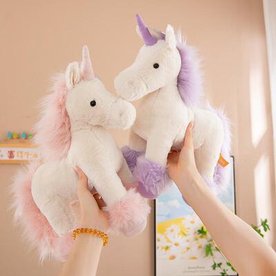 独角兽小白马公仔小飞马布娃娃