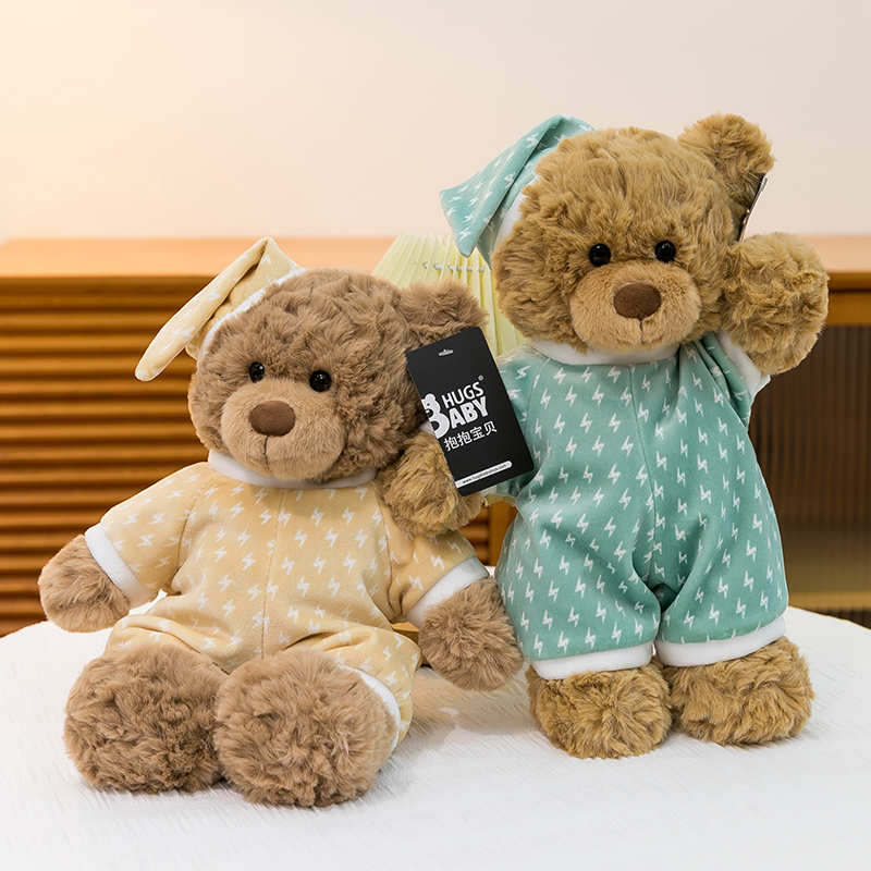 超萌睡衣小熊公仔抱睡泰迪熊玩偶
