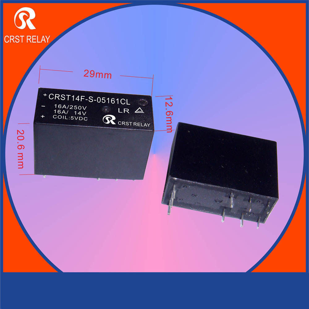 Dual coil magnetic holding relay CRST14F LR 5V single pole double throw load 16A for intelligent control