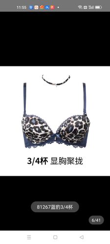 爱恋伊AERENEY中杯蕾丝性感聚拢文胸软钢圈内衣清仓81267豹纹