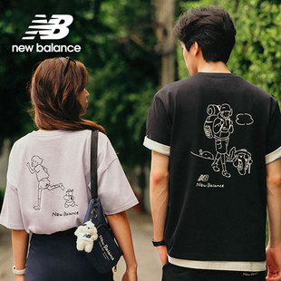 向心生活 New Balance T恤AMT42339 NB夏新品 男女情侣卡通短袖