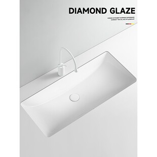 70cm80cm1m大尺寸台下盆方形陶瓷嵌入式洗手盆卫生间超大号洗脸盆