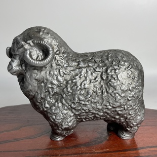 中古日本南部铁器家装摆件饰品铸铁动物茶宠摆饰装饰大肥羊