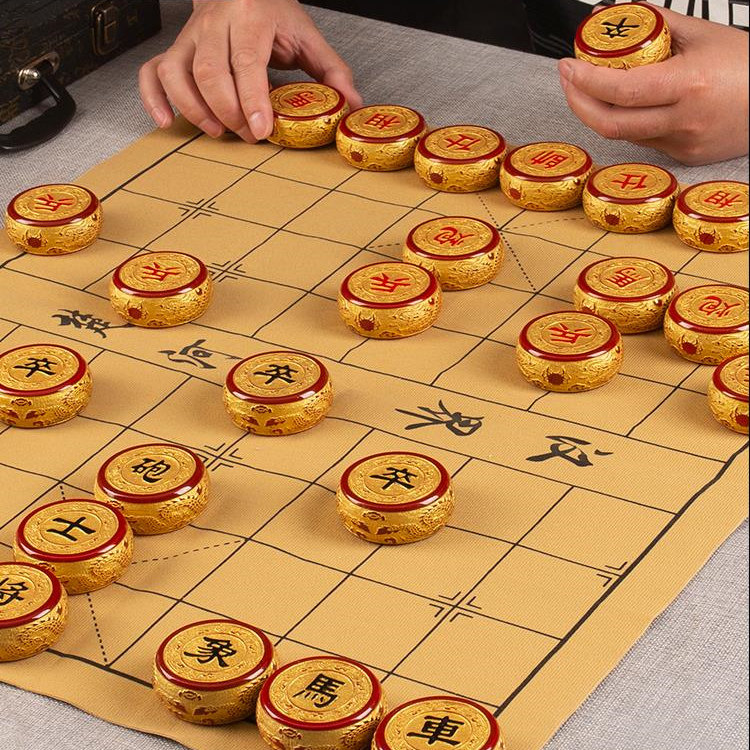 实木中国象棋棋牌楠木雕刻益智