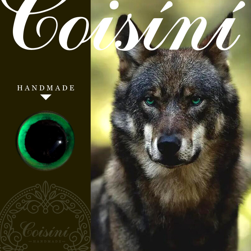 原创diy手工玩偶配件羊毛毡戳戳乐仿真动物眼睛玻璃眼 狼