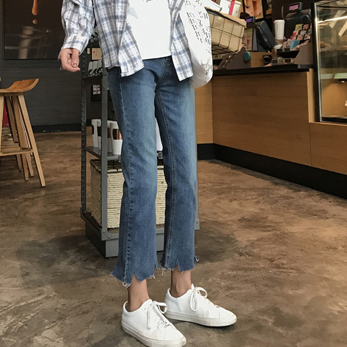 ´ºÇïÅ®×°¿ã×Ó2018п°æ¿íËÉֱͲ¿ã¾Å·Ö¿ãÏÔÊݸßÑüÅ£×пãѧÉú³±