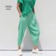 宽松显瘦春夏季 高端设计感垂坠感褶皱哈伦休闲九分裤 女士大码 穿搭