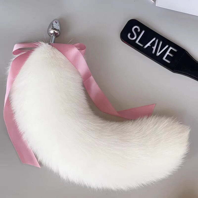 真狐狸尾巴cos道具小号夫妻狗猫咪尾巴女性新手可拆卸尾巴sm情侣