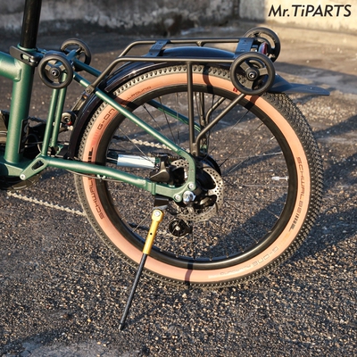 mr.tiparts适合小布GLine折叠自行车脚撑20寸406铝合金碳纤维支架