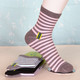 欧蒂爱竹炭网眼条纹女袜 中筒高端精梳棉优雅透气薄款 袜子女0128