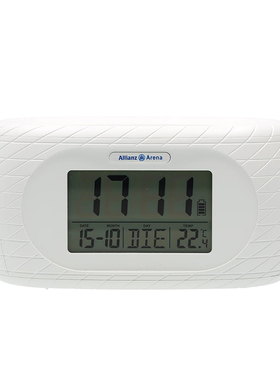 进口拜仁周边电子闹钟白色安联球场外观形状官方正品35216品德居