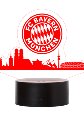 进口拜仁周边床头灯USB/电池LED装饰氛围摆件官方正品54653品德居