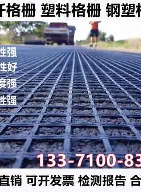 玻璃纤维钢塑单双向塑料格栅自粘EGA玻纤土工格栅沥青路面防裂网