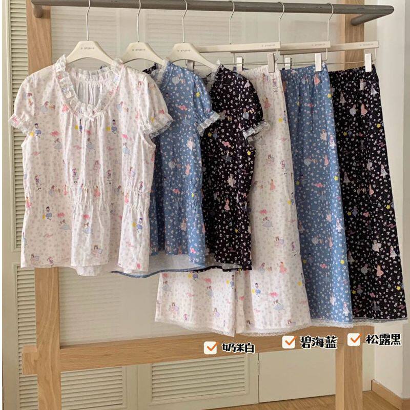 童话小精灵蕾丝仙女棉纱衣女家居服春夏D-2692