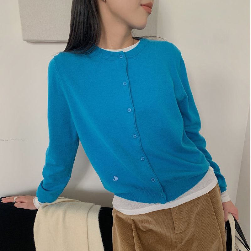 法式文艺针织女开衫春秋A-2572