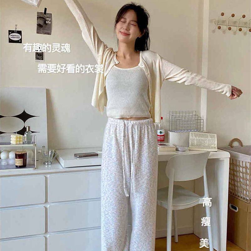 嘟酷芭七彩点点·糯米裤C1232#松紧腰 阔腿裤女秋冬