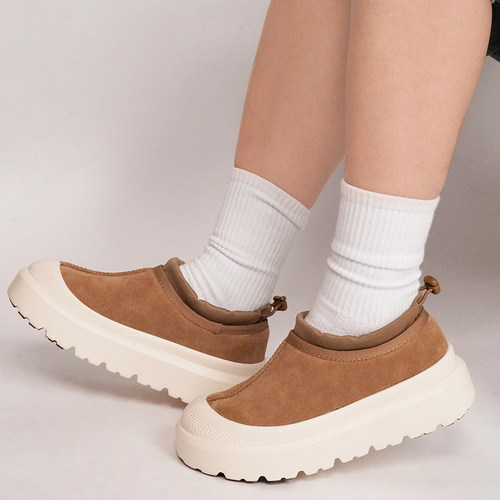 桑坡雪地靴羊皮毛一体