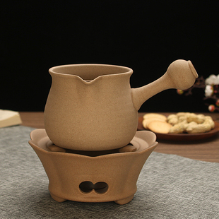 麦饭石酒精炉泡茶炉煮茶器罐罐烤奶可明火小型一人煮茶壶粗陶室内